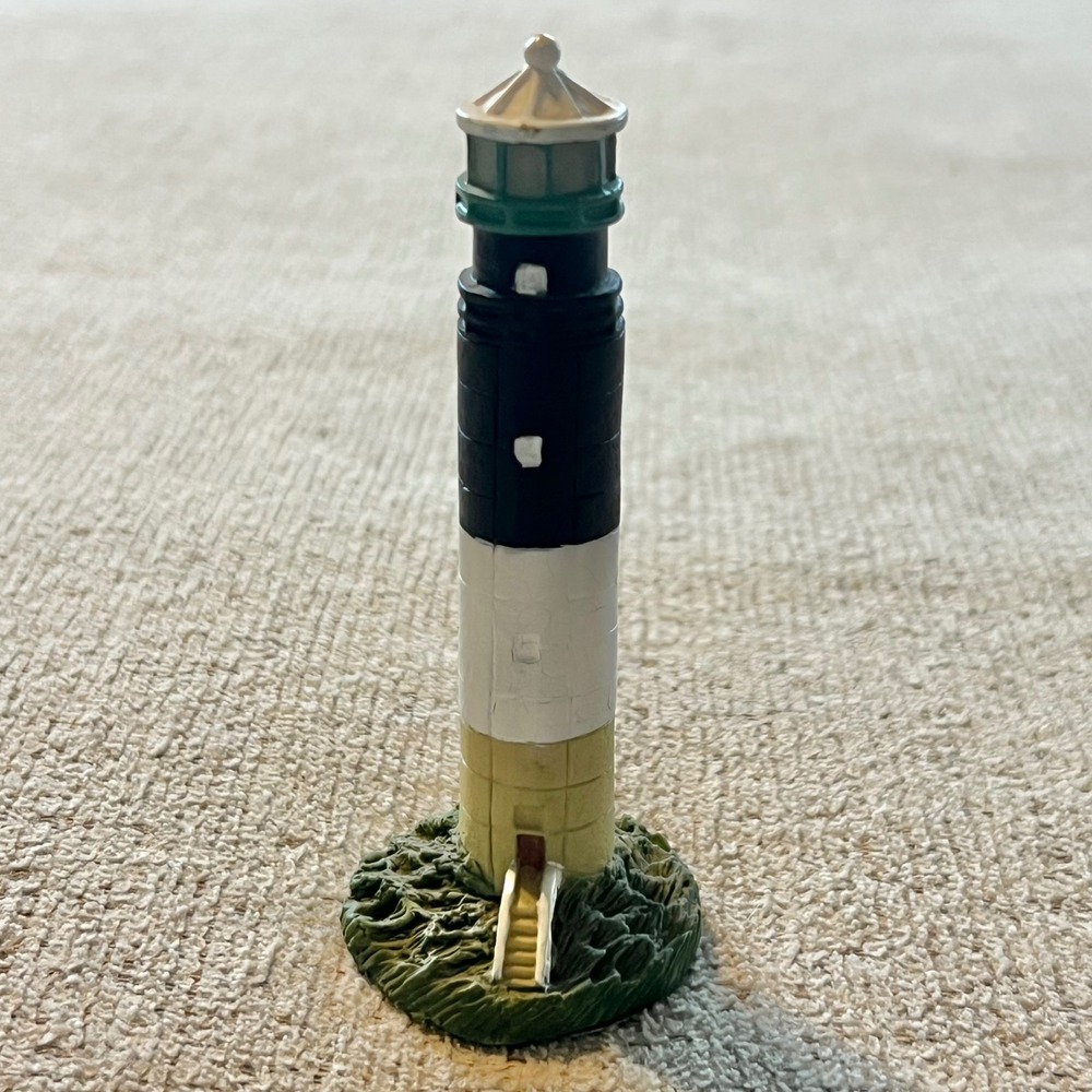 Scaasis Originals Oak Island NC Lighthouse Figurine Miniature Nautical Decor